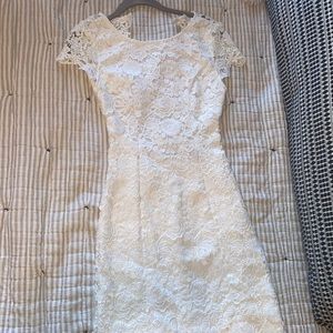 Lulus white lace dress